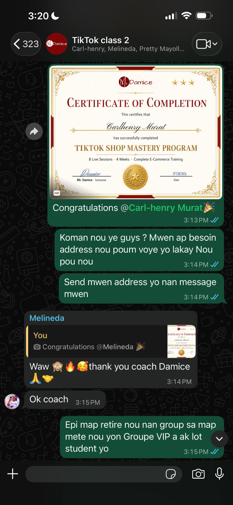 Yon lòt gradye nan Class 2